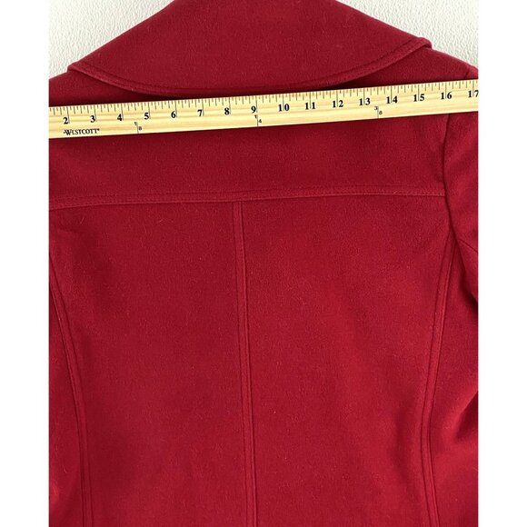 Vntg Preston & York 8P Red Wool-Blend Peacoat Double-Breasted Pocket Fully Lined - Picture 11 of 16